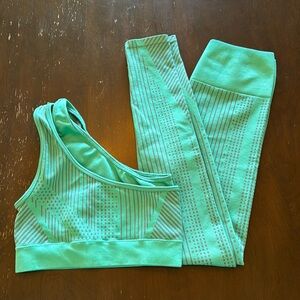 Fabletics SculptKnit One Shoulder Workout Set